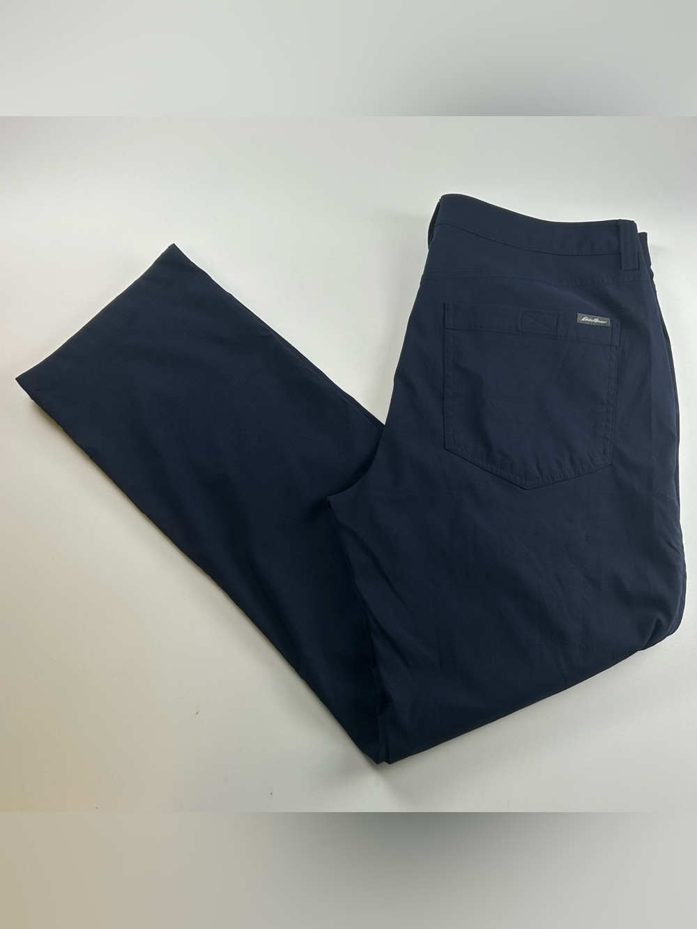Eddie Bauer Men’s SZ 34x30 Tech Pant Blue Hike Outdoor Articulated Knee Nylon